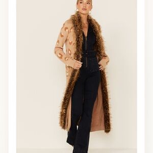 Show Me Your MuMu Langston Cardigan Leopard Knit XS